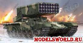 Склеиваемая пластиковая модель   Russian TOS-1 24-Barrel Multiple Rocket Launcher (ТОС Буратино) (1:35) - фото 1