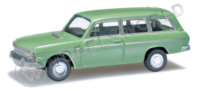 Модель автомобиля  Audi 60 Variant, зеленый. H0 1:87 - фото 1