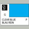 Краска на растворителе художественная MR.HOBBY С50 CLEAR BLUE (Глянцевая) 10мл.