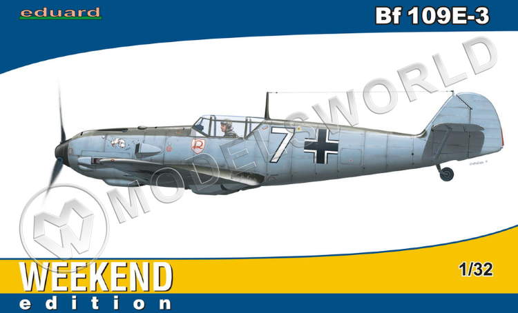 Склеиваемая пластиковая модель истребителя Bf 109E-3 Масштаб 1:32 - фото 1