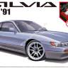 Склеиваемая пластиковая модель Nissan Silvia S13 Late Period Version 1991 (с детализированным двигателем). Масштаб 1:24