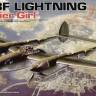 Склеиваемая пластиковая модель самолета P-38F LIGHTNING Glacier Girl. Масштаб 1:48