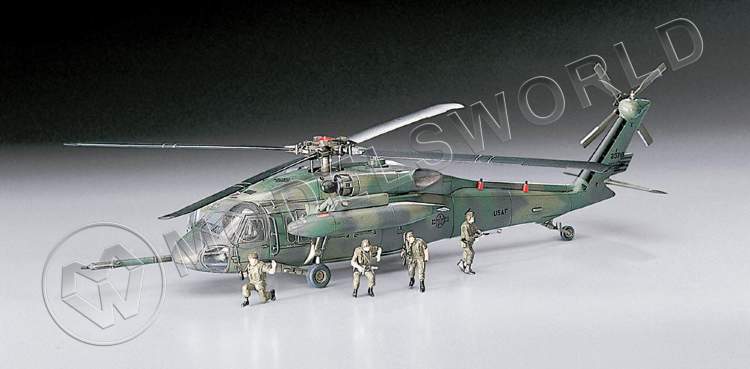 Склеиваемая пластиковая модель вертолета HH-60D Night Hawk. Масштаб 1:72 - фото 1