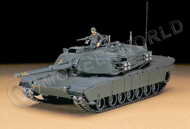 Склеиваемая пластиковая модель основной боевой танк M-1 Abrams. Масштаб 1:72 - фото 1