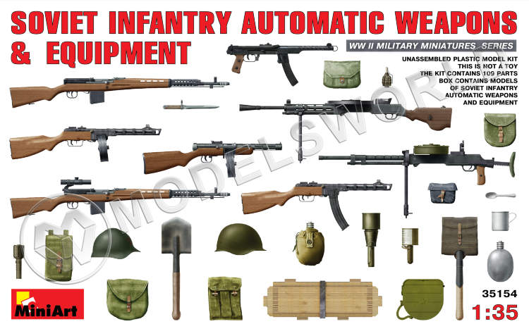 Советское пехотное автоматическое оружие и снаряжение. Масштаб 1:35 - фото 1
