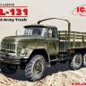 Склеиваемая пластиковая модель ЗиЛ-131, Советский армейский грузовой автомобиль. Масштаб 1:35