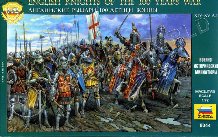 Миниатюра Английские рыцари 100-летней войны IV-V вв. Масштаб 1:72 - фото 1