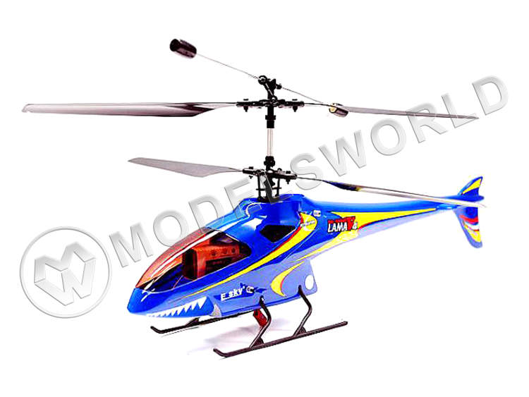 Радиоуправляемая модель вертолета E-sky 3D LAMA V4 2.4G, синий. - фото 1