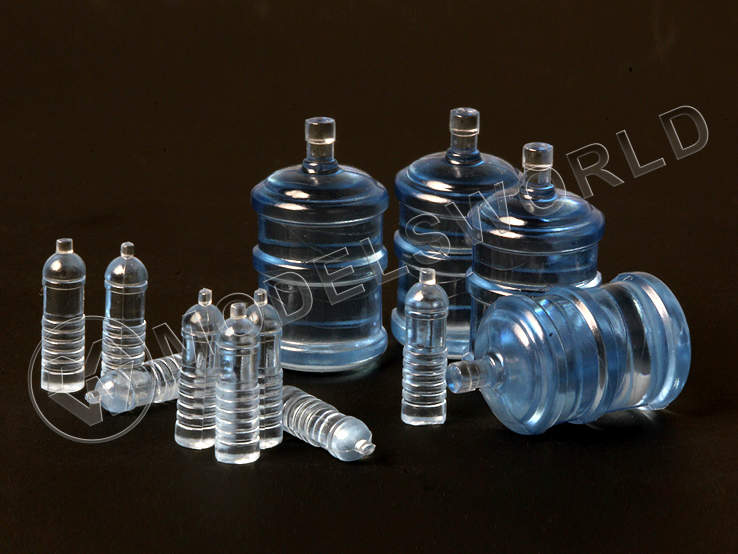 Бутылки с водой. Масштаб 1:35 - фото 1