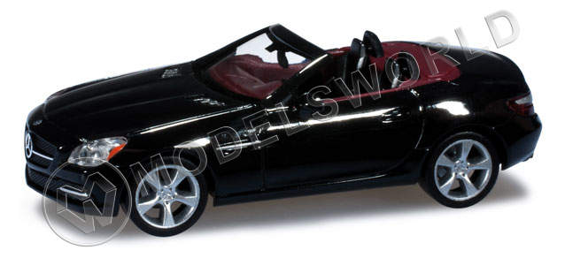 Модель автомобиля Mercedes-Benz SLK Roadster, черный. H0 1:87 - фото 1
