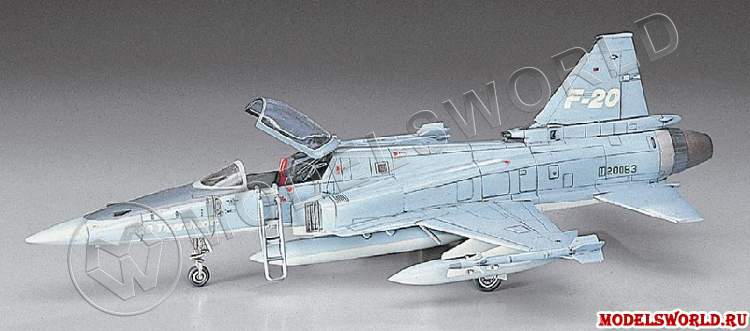Склеиваемая пластиковая модель самолета F-20 Tigershark. Масштаб 1:72 - фото 1