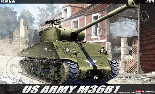 Склеиваемая пластиковая модель танка  U.S. army M36B1. Масштаб 1:35 - фото 1