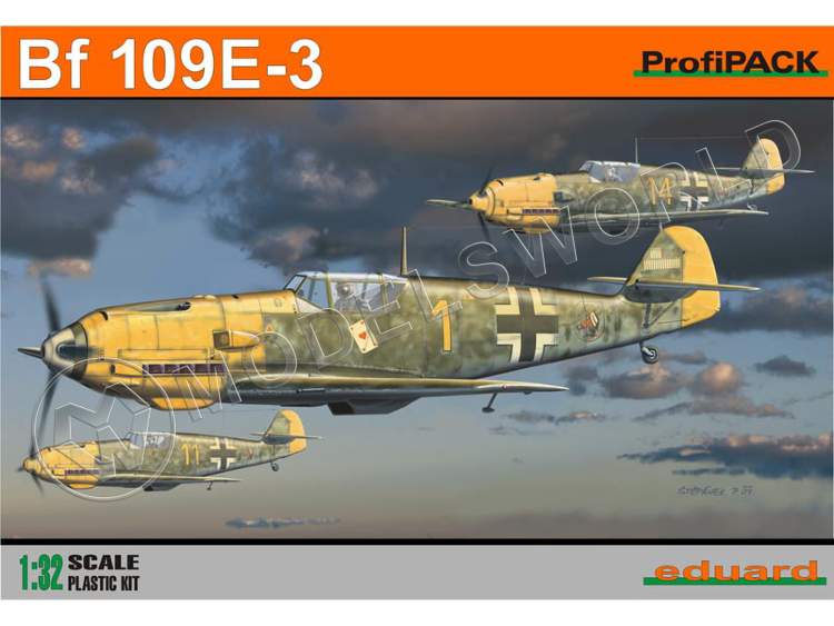 Склеиваемая пластиковая модель самолета Bf 109E-3. ProfiPACK. Масштаб 1:32. - фото 1