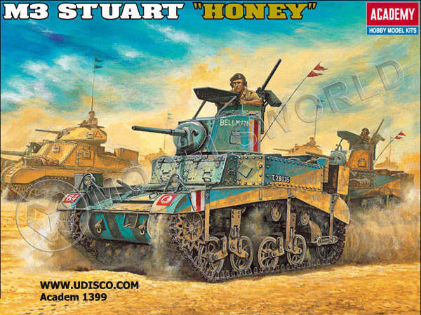 Склеиваемая пластиковая модель M3 Stuart "Honey". Масштаб 1:35 - фото 1
