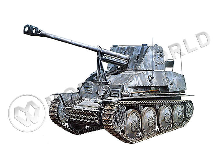 Склеиваемая пластиковая модель Немецкая противотанковая САУ Marder III (с 2 фигурами). Масштаб 1:35 - фото 1