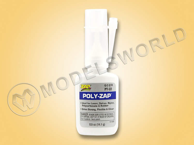 Клей цианокрилатный Poly-Zap для лексана, ABS, поликарбоната, 14 г - фото 1