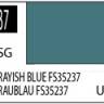 Краска на растворителе художественная MR.HOBBY C337 GRAYISH BLUE FS35237 (Полу-глянцевая) 10мл.