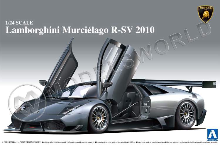Склеиваемая пластиковая модель Lamborgini murcielago R-SV 2010. Масштаб 1:24 - фото 1