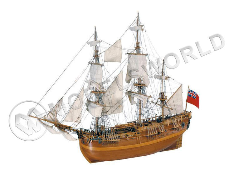 Набор для постройки модели ENDEAVOUR английский барк, корабль капитана Кука. Масштаб 1:60 - фото 1