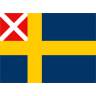 Шведы 1818 флаг. Размер 125х80 мм