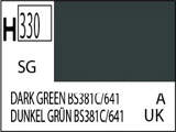 Краска водоразбавляемая художественная MR.HOBBY DARK GREEN BS381C/641 (Полу-глянцевая) 10мл. - фото 1