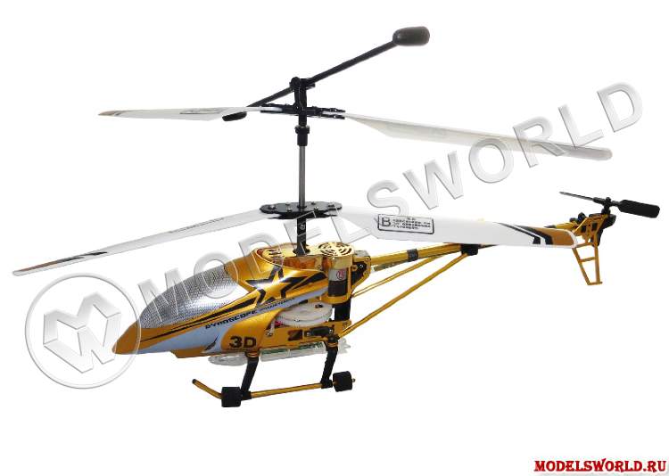 Радиоуправляемая модель вертолета w909-1 с гироскопом и корпус с  элементами металла. - фото 1