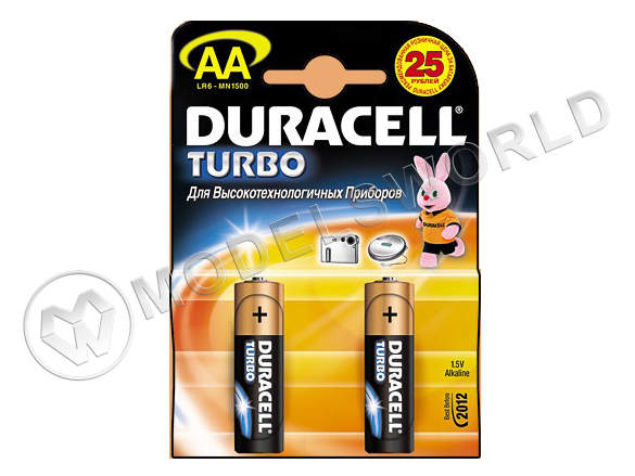 Батарейка Duracell Turbo LR-6 AA, 2 шт - фото 1
