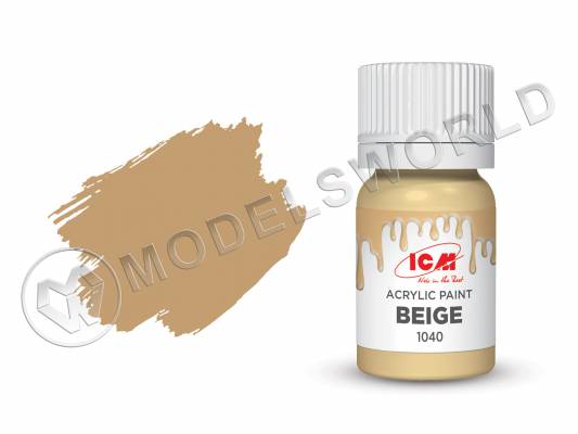 Акриловая краска ICM, цвет Бежевый (Beige ), 12 мл