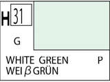 Краска водоразбавляемая художественная MR.HOBBY WHITE GREEN (Глянцевая) 10мл. - фото 1