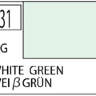 Краска водоразбавляемая художественная MR.HOBBY WHITE GREEN (Глянцевая) 10мл.