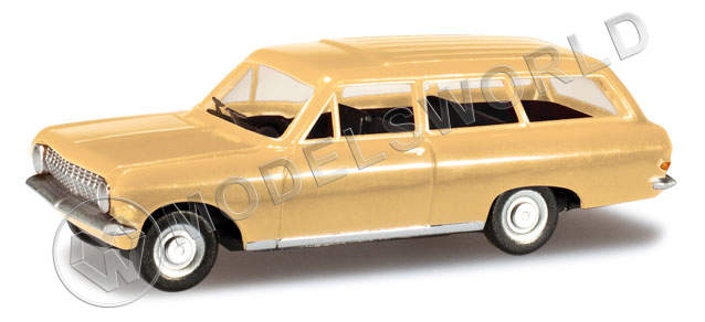 Модель автомобиля Opel Rekord Caravan, охровый. H0 1:87 - фото 1