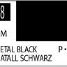 Краска на растворителе художественная MR.HOBBY С78 METAL BLACK (Металлик) 10мл.