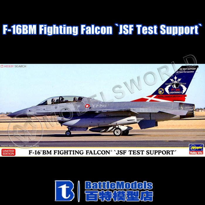 Склеиваемая пластиковая модель самолета F-16BM Fighting Falcon Test Support. Масштаб 1:72 - фото 1