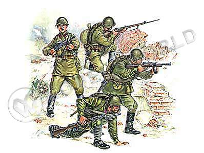 Фигуры солдат Пехота красной армии (№2). Масштаб 1:35 - фото 1