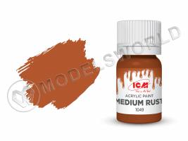 Акриловая краска ICM, цвет Средняя ржавчина (Medium Rust), 12 мл