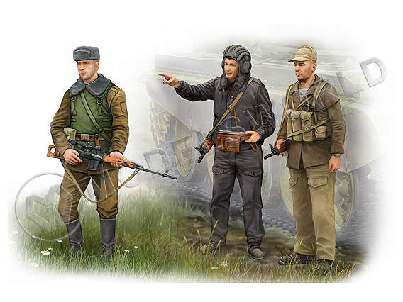 Фигуры солдат советские солдаты периода Афганской войны. Масштаб 1:35 - фото 1