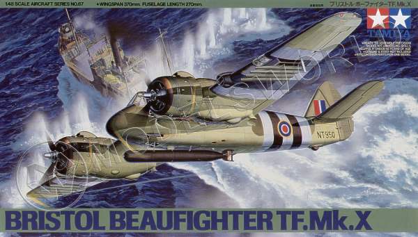 Склеиваемая пластиковая модель истребителя Bristol Beaufighter TF.Mk.X. Масштаб 1:48 - фото 1