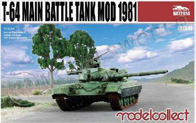 Склеиваемая пластиковая модель T-64A Main Battle Tank Mod 1981. Масштаб 1:72 - фото 1