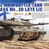 Склеиваемая пластиковая модель танка ISRAEL MAIN BATTLE TANK MERKAVA Mk.3D LATE LIC. Масштаб 1:35