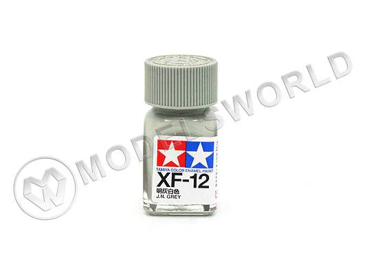 Эмалевая матовая краска Tamiya в стеклянной баночке 10 мл. XF-12 J.N. Grey