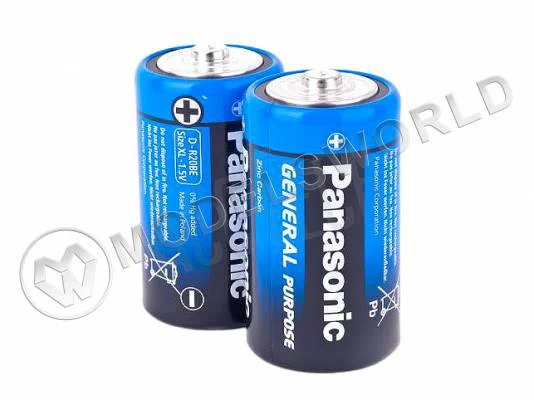 Батарейка Panasonic R-20, 2 шт