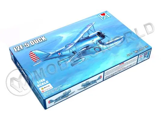 Склеиваемая пластиковая модель Биплан-амфибия J2F-5 DUCK. Масштаб 1:48