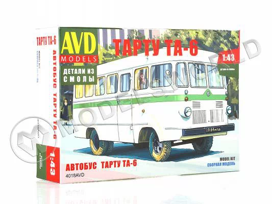 Склеиваемая пластиковая модель Автобус Тарту ТА-6. Масштаб 1:43