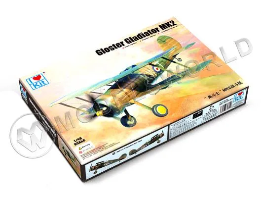 Склеиваемая пластиковая модель Истребитель Gloster Gladiator MK2. Масштаб 1:48