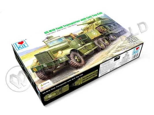 Склеиваемая пластиковая модель Американский Танковый Транспортер US M19 С Кабиной с Мягким Верхом. Масштаб 1:35