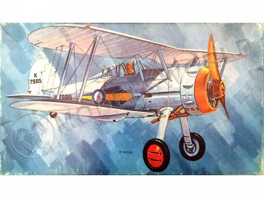 Склеиваемая пластиковая модель самолета Gloster Gladiator. Масштаб 1:48
