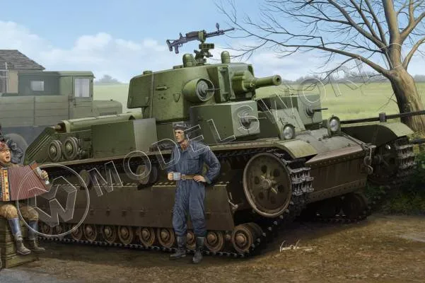 Склеиваемая пластиковая модель Советский Т-28 средний танк (конусная башня). Масштаб 1:35