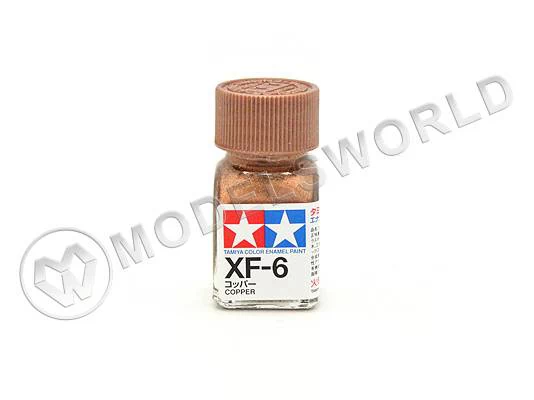 Эмалевая матовая краска Tamiya в стеклянной баночке 10 мл. XF-6 Copper