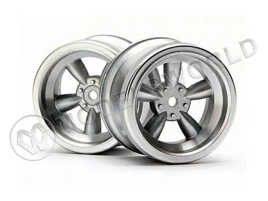 Диски туринг 1/10 - VINTAGE (31 мм| MATTE CHROME| 6 мм OFFSET), 2 шт