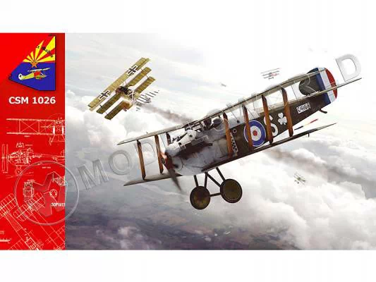 Склеиваемая пластиковая модель самолета Sopwith SF.1 Dolphin. Масштаб 1:48